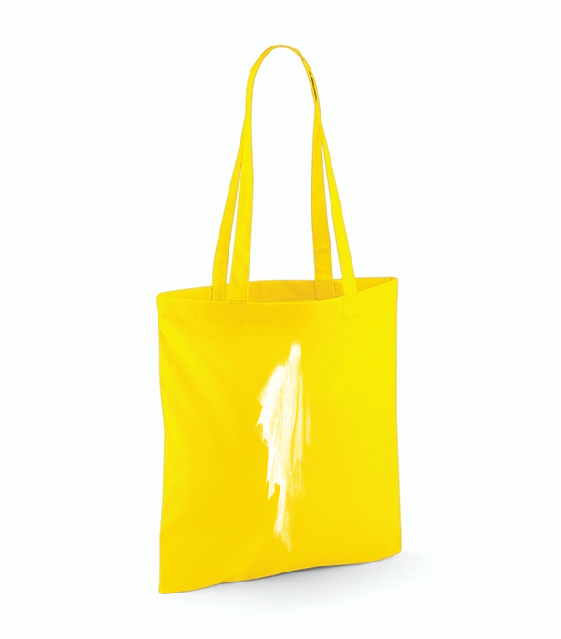 Totebag yellow: Logo glitch