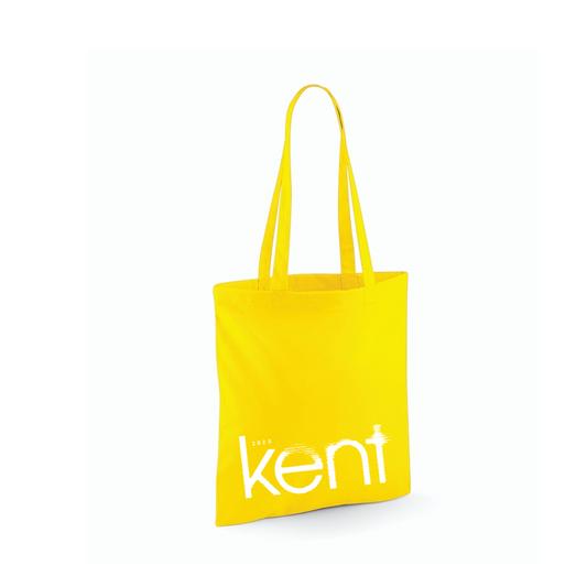 Totebag yellow: Logo glitch